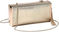 🎉 glittery party clutch for women: hardcase handbag with metal tassel logo