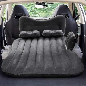 img 4 attached to 🚗 Universal Car Inflatable Backseat Sleeping Mattress Car Bed - Perfect for Traveling, Camping, and SUVs - Portable Car Air Mattress with Electric Pump and Air Pillows (Black)