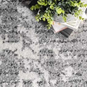 img 1 attached to 🏞️ nuLOOM Contemporary Grey Misty Shades Runner Rug, 2' 5" x 9' 5