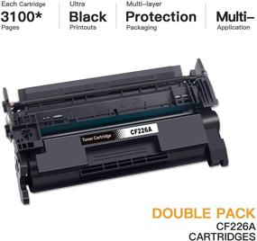 img 2 attached to 🖨️ E-Z Ink (TM) Compatible Toner Cartridge for HP 26A CF226A 26X CF226X: Efficient Replacement for M402n M402dn M402dw MFP M426fdw M426fdn Printer (2 Black)