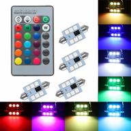 💡 enhance your lighting experience with 578 led bulb 41mm 42mm 212-2 211-2 578 festoon led bulbs 16 colors rgb - remote control included (pack of 4) logo