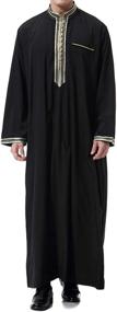 img 3 attached to 🧕 Islamic Clothing: Stylish Kaftan Maxi Muslim Sleeve Men's Attire