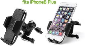 img 1 attached to Cellet Universal Car Air Vent Mount Holder with Cradle for iPhone 12 Pro Max Mini 11 🚗 X XR XS 8 Samsung Note 20 10 9 Galaxy S21 S20 S10 Moto LG Google Pixel, Black (PHVENTCN)