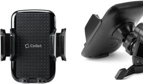 img 3 attached to Cellet Universal Car Air Vent Mount Holder with Cradle for iPhone 12 Pro Max Mini 11 🚗 X XR XS 8 Samsung Note 20 10 9 Galaxy S21 S20 S10 Moto LG Google Pixel, Black (PHVENTCN)