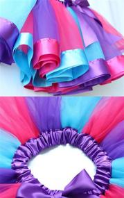 img 1 attached to Vibrant BGFKS Rainbow Hairbow - Perfect Birthday Clothing for Girls' Skirts & Skorts