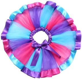 img 3 attached to Vibrant BGFKS Rainbow Hairbow - Perfect Birthday Clothing for Girls' Skirts & Skorts