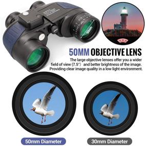 img 3 attached to HUTACT 10X50 Binoculars For Adults PORRO Prism HD Professional Binoculars For Bird Watching Travel Concerts