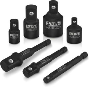 img 4 attached to 🔧 Neiko 00298A Impact Extension and Socket-Adapter Set: 7-Piece CrV Steel Kit for 1/4-Inch Drill Extension - Hex-Shank, High-Performance Accessories