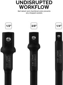 img 2 attached to 🔧 Neiko 00298A Impact Extension and Socket-Adapter Set: 7-Piece CrV Steel Kit for 1/4-Inch Drill Extension - Hex-Shank, High-Performance Accessories