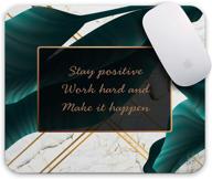 golden tropical motivational gaming mouse pad - stay positive, work hard, and make it happen - inspirational quote mouse pad for work - customizable oriday gaming mouse pad logo