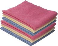 🧼 superio microfiber wash cloth 3-pack inch, red, blue, and yellow – 16x16 size, 6 pack logo