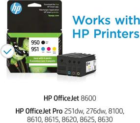 img 3 attached to 🖨️ Original HP 950/951 Ink Cartridges (4-Pack) for HP OfficeJet Series - Eligible for Instant Ink