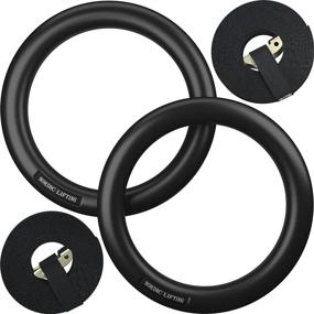 img 4 attached to Nordic Lifting Gymnastic Rings and Straps - Heavy Duty for Gymnastics, Crossfit, Fitness Training - Ultimate Olympic Home Gym Set - Unbreakable PC Plastic Outperforms Wood