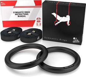 img 3 attached to Nordic Lifting Gymnastic Rings and Straps - Heavy Duty for Gymnastics, Crossfit, Fitness Training - Ultimate Olympic Home Gym Set - Unbreakable PC Plastic Outperforms Wood