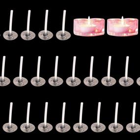 img 4 attached to 🕯️ Premium 600 Pcs 1 Inch Pre-Waxed Candle Wicks with Metal Wick Tabs - Ideal for DIY Candle Making & Tea Light Wicks