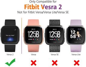 img 3 attached to Premium 6 Pack Mugust Versa 2 Screen Protector & Case Bundle - Ultimate Protection for Your Fitbit Smartwatch - Stylish Colors Available (Black, Gray, Silver, Rose Gold, Gold, Clear)