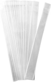 img 3 attached to FlanicaUSA 100pcs 1x10 inch 2 MIL Clear Flat Resealable Cello OPP's/Clear Plastic Bags for Bakery, Candle, Incense, and Jewelry Items