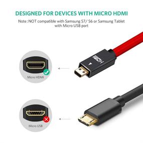 img 1 attached to 🔌 ANNNWZZD Micro HDMI to HDMI Cable 4k 60Hz: GoPro Hero 7 Black, Raspberry Pi 4, Sony A6000 A6300, Nikon B500, Lenovo Yoga 3 Pro - Buy Now!