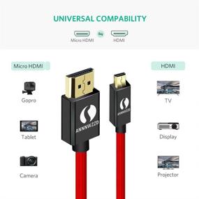 img 2 attached to 🔌 ANNNWZZD Micro HDMI to HDMI Cable 4k 60Hz: GoPro Hero 7 Black, Raspberry Pi 4, Sony A6000 A6300, Nikon B500, Lenovo Yoga 3 Pro - Buy Now!