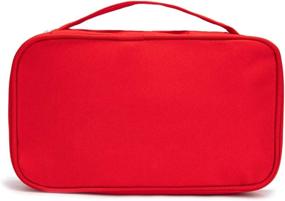 img 2 attached to Jipemtra Compact First Aid Bag Tote - Empty Small First Aid Kit Bag for Outdoor Travel Rescue - Pouch for First Responders - Medicine Bag Pocket Container for Car Home Office Sport Outdoors (Red Handle)