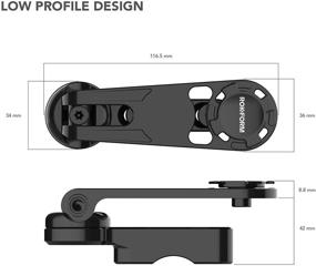 img 3 attached to 🏍️ Rokform - Мотоциклетный держатель для смартфона на Harley с четырехгранным замком Quad Tab и магнитным креплением (полированный алюминий)