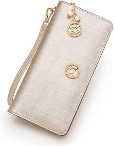 img 4 attached to 👜 Stylish Leather Wallet Wristlet by FOXER: A Must-Have Addition to Women's Handbags & Wallets Collection