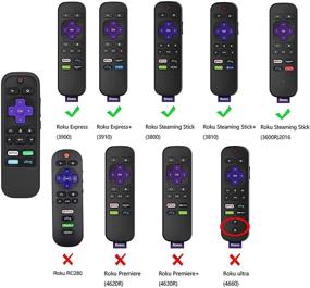 img 3 attached to 📱 Symotop Silicone Protective Cover for Roku 3600R/3800/3900/Voice RCAL7R Remote - Black