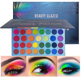 img 2 attached to 🌈 Introducing the 39 Shades High Pigmented Rainbow Metallic Shimmer Eyeshadow Palette - Long Lasting, Waterproof, Blendable Makeup for Party-Ready Eyes