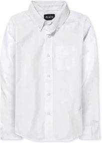 img 4 attached to 👔 Children's Place Sleeve Uniform Oxford Boys' Clothing - Tops, Tees & Shirts