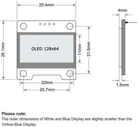 img 3 attached to ИЗОКЕЕ 0.96' I2C IIC 12864 OLED LCD Дисплейный щиток Модуль 4 контакта набор (3шт., Белый-IIC) для Arduino Raspberry Pi: Обзор и Руководство по покупке