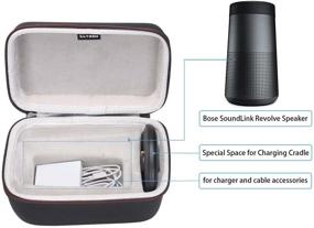 img 3 attached to LTGEM Чехол для акустической системы Bose SoundLink Revolve или Revolve (Серия II) Bluetooth, вмещает зарядное устройство и кабеля-Черный