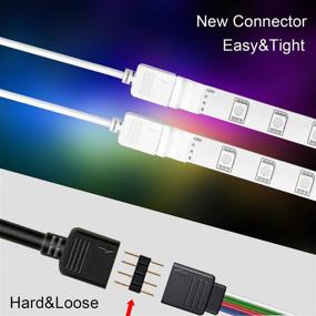 img 2 attached to Enhance Your Space with 100Ft Smart LED Strip Lights: Hedynshine's Ultra Long, Dimmable Color Changing Light Strips with 40Key Remote and Music Sync Feature!