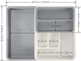 img 2 attached to Organizer Adjustable Silverware Expandable Multipurpose