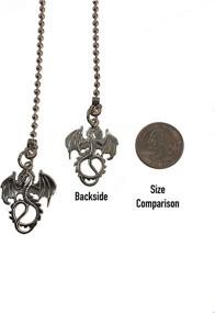 img 2 attached to 🐉 Enhance Your Décor with the Dragon Fan Light Pull Chain Replacement Set in Silver Tone 3.2mm