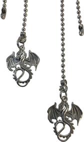 img 4 attached to 🐉 Enhance Your Décor with the Dragon Fan Light Pull Chain Replacement Set in Silver Tone 3.2mm