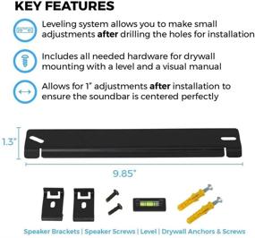 img 2 attached to Крепежный комплект для звуковой панели Bose Solo 5: обеспечивает удобную регулировку уровня и центрирование, от HumanCentric