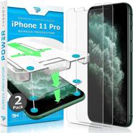 защитная пленка power theory для iphone 11 pro - 2 шт. с набором для легкой установки, премиальное закаленное стекло. логотип