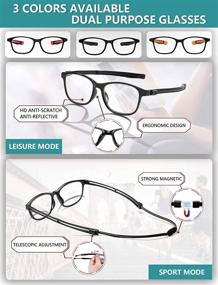 img 2 attached to 👓 Magnetic Anti-Blue Light Reading Glasses for Computer Use - Unisex Eye Strain Relief Glasses