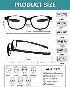 img 1 attached to 👓 Magnetic Anti-Blue Light Reading Glasses for Computer Use - Unisex Eye Strain Relief Glasses