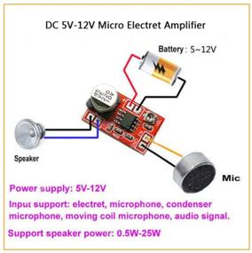 img 2 attached to 🎤 Аксико 2шт Мини-микрофон с электретным усилителем и конденсаторный микрофон на печатной плате - сборка своими руками на напряжение от 5В до 12В для улучшения звуковых характеристик.