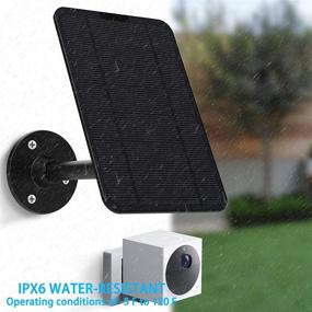 img 1 attached to 🌞[Обновленная версия 2021] 4Вт 5В солнечная панель для камеры Wyze Cam Outdoor - В комплекте безопасное крепление на стену, 13,1 фута кабель питания (1 шт.) - недопустимо использование с моделями Wyze V3/V2/Pan.