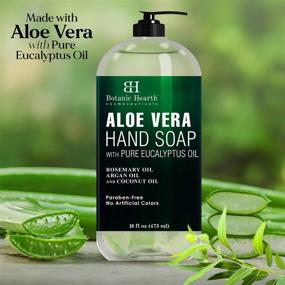 img 4 attached to 🌿 Botanic Hearth Aloe Vera Hand Soap with Eucalyptus Essential Oil - Gentle Cleansing & Nourishing Hand Wash, 16 fl oz