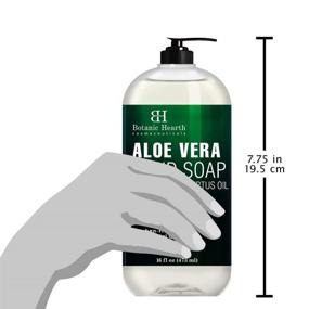 img 1 attached to 🌿 Botanic Hearth Aloe Vera Hand Soap with Eucalyptus Essential Oil - Gentle Cleansing & Nourishing Hand Wash, 16 fl oz