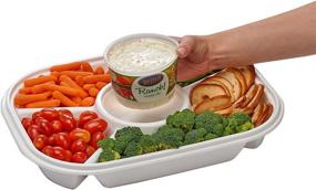 img 1 attached to 🍽️ Buddeez Portable Serving Ware: Organized Compartments for Appetizers on the Go