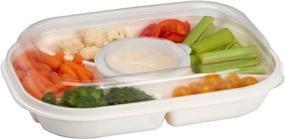 img 2 attached to 🍽️ Buddeez Portable Serving Ware: Organized Compartments for Appetizers on the Go