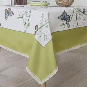 img 4 attached to 🦋 Stylish and Durable Decorative Butterfly Tablecloth: Resistant and Long-Lasting Tablecloths