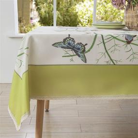 img 3 attached to 🦋 Stylish and Durable Decorative Butterfly Tablecloth: Resistant and Long-Lasting Tablecloths