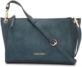 img 4 attached to Коллекция женских сумок и кошельков Calvin Klein Reyna Crossbody Cobalt для черезплечных сумок.