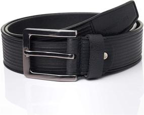 img 2 attached to 👔 Grain Leather Casual Men's Accessories: Hammer Anvil Belts