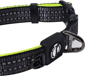 img 2 attached to 🐶 Enhanced Safety & Comfort: Franklin Pet Supply Reflective Nylon Dog Collar with Neoprene & Adjustable Fit